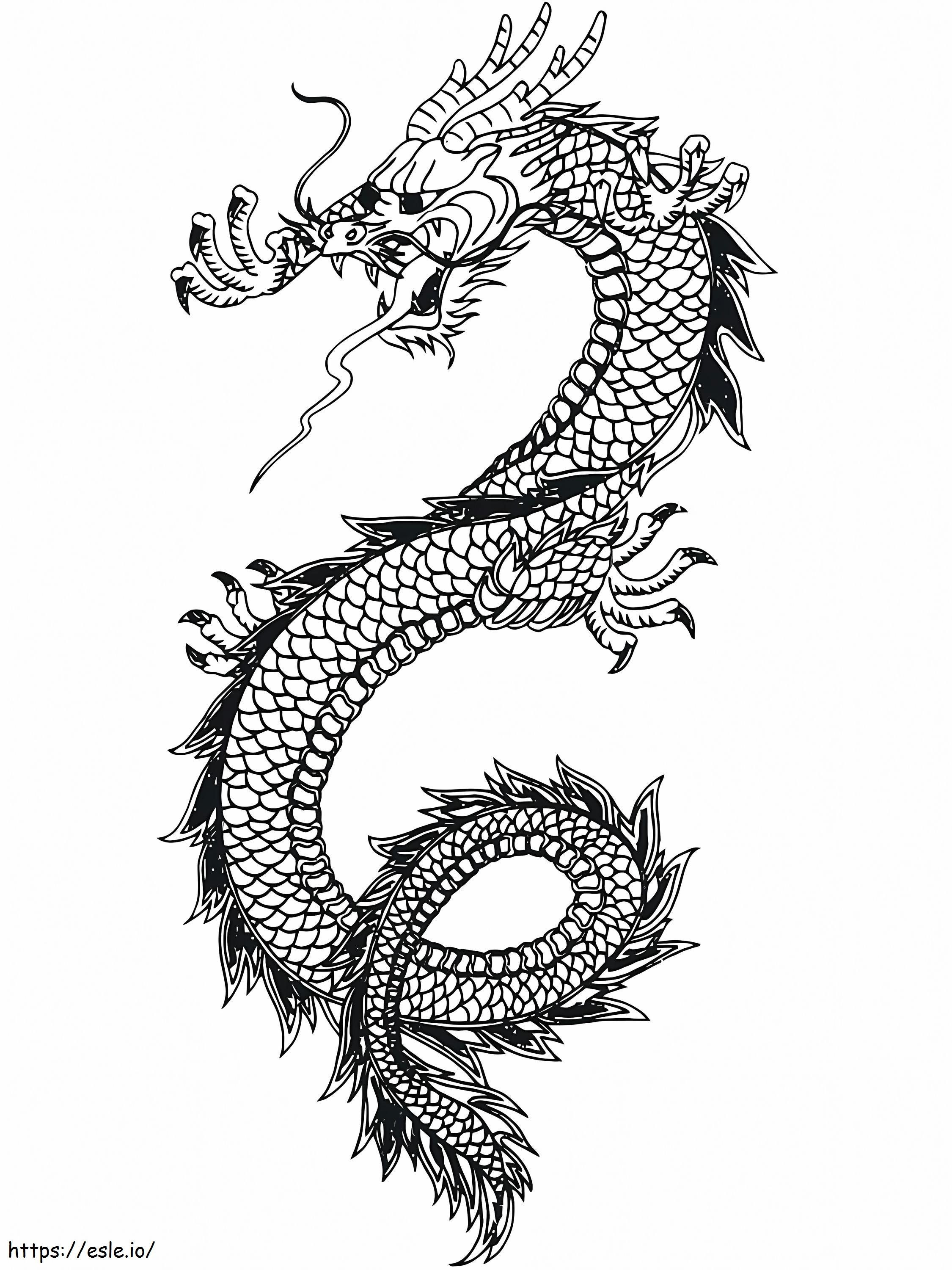 Dragon A4 coloring page