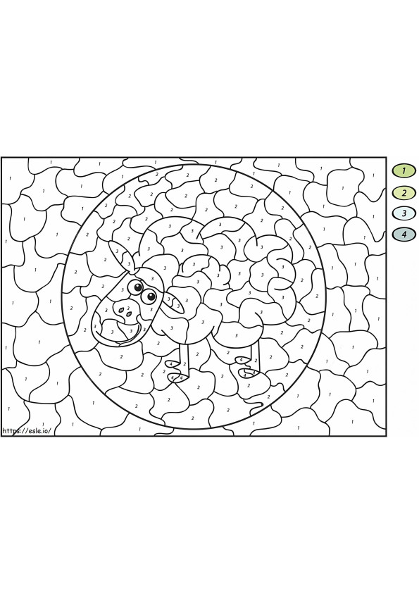 Frog Color By Number coloring page