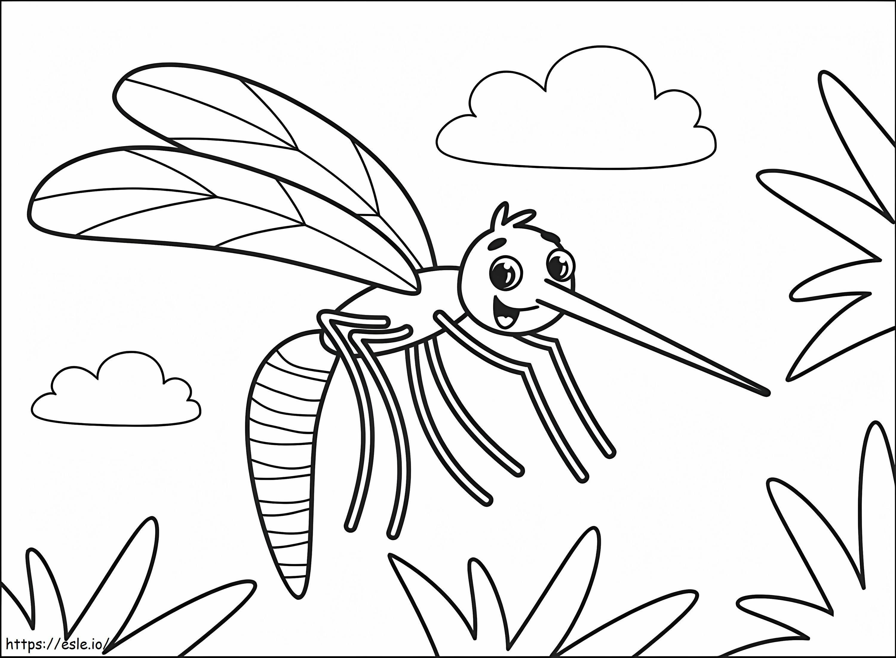 Mosquito Smiling coloring page