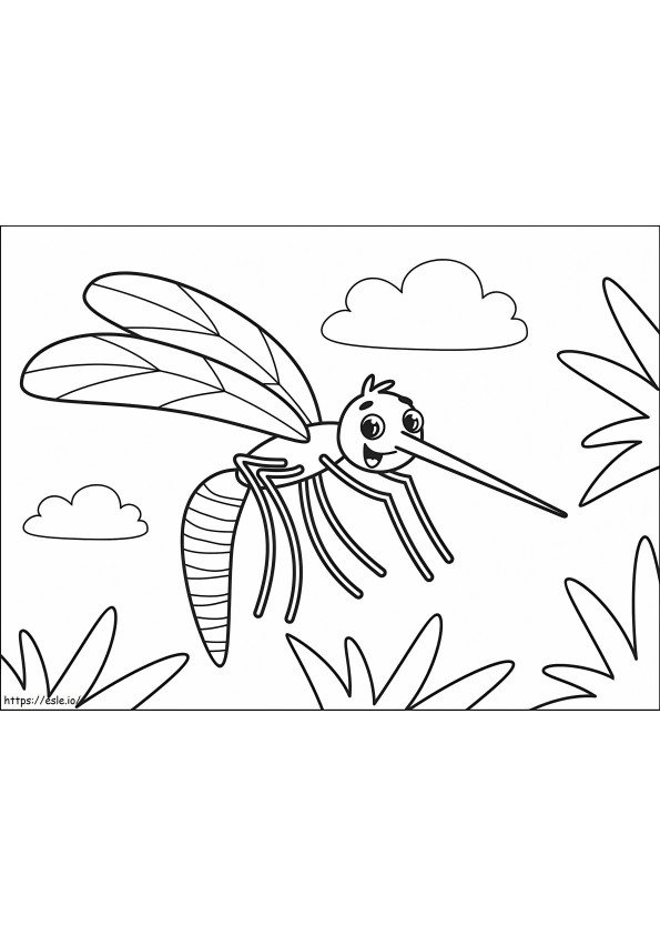 Mosquito Smiling coloring page