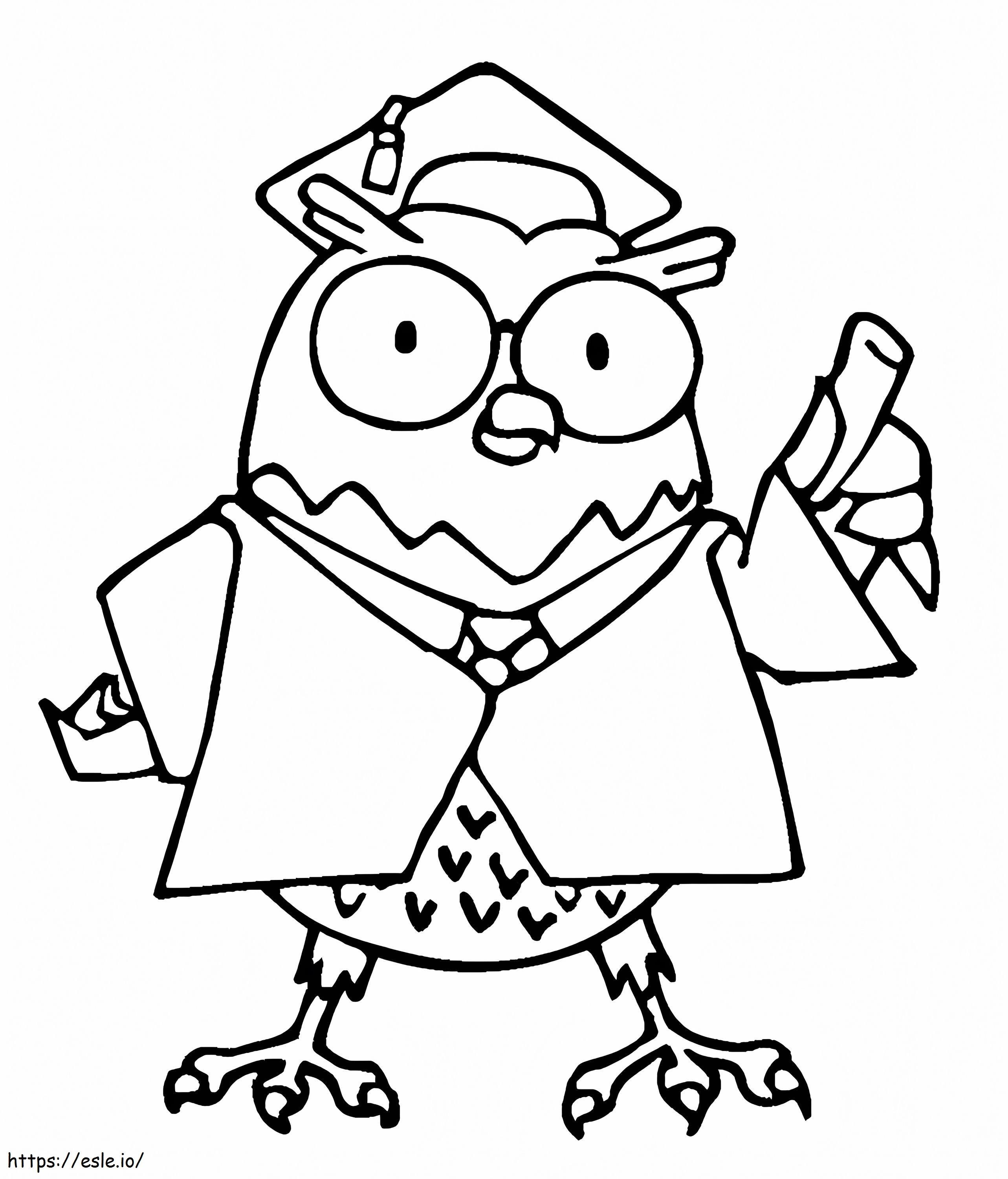 Graduation Owl Mold 1 coloring page