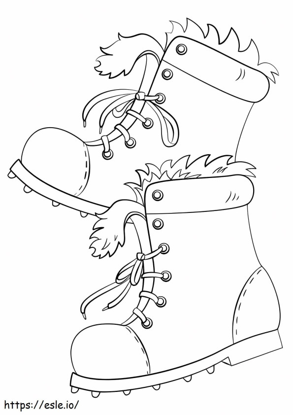 Winter Boots A4 coloring page