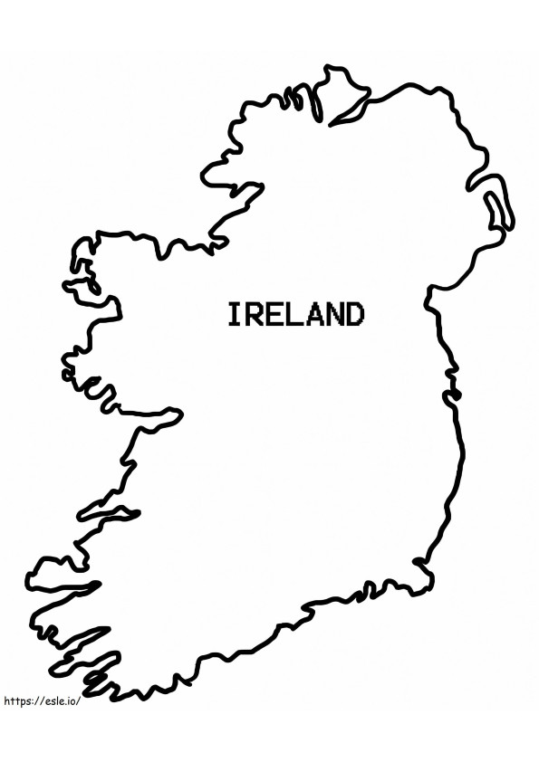 Mapa Irlandii 1 kolorowanka