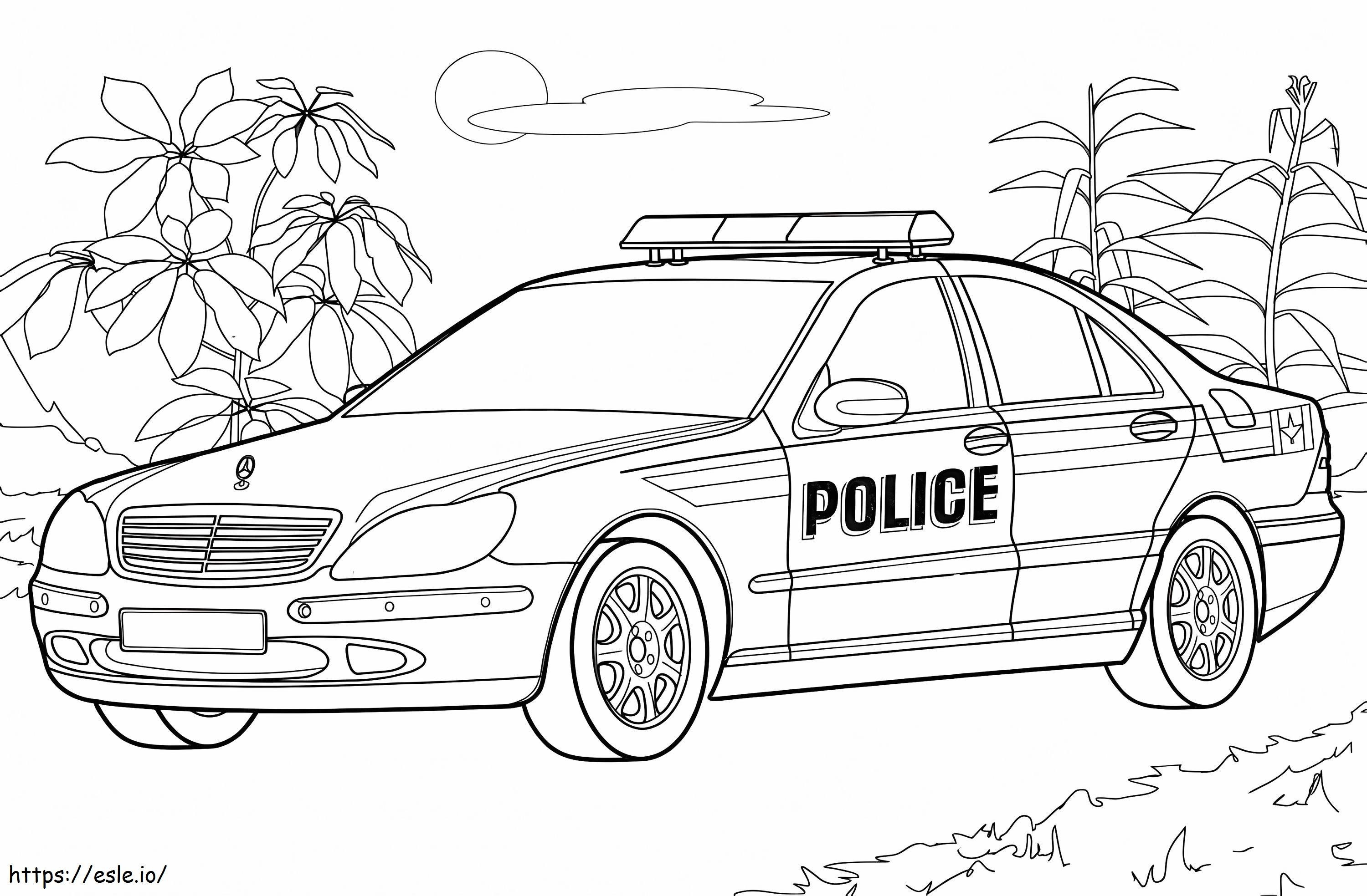 Mobil Polisi Untuk Gambar Mewarnai