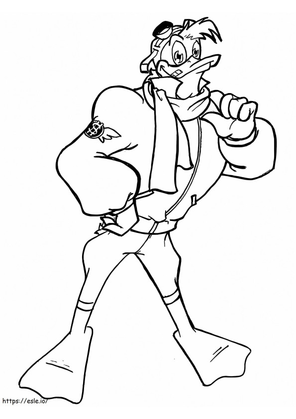 Launchpad McQuack From Ducktales coloring page