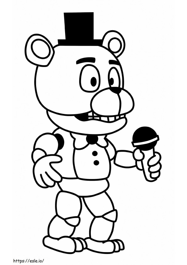 Great FNAF coloring page