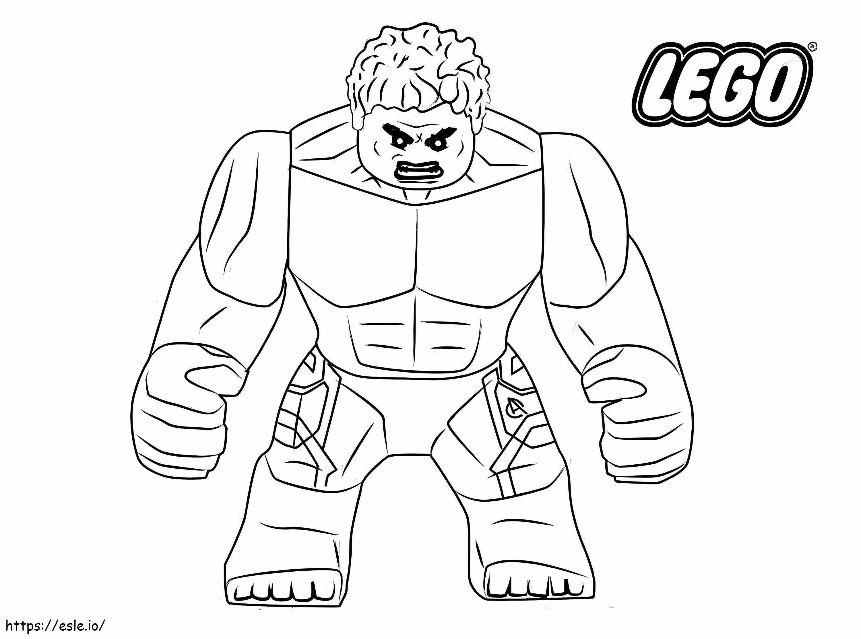 Vihainen Lego Hulk värityskuva