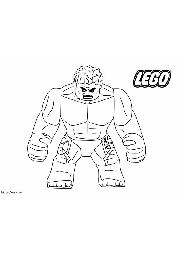 Angry Lego Hulk coloring page