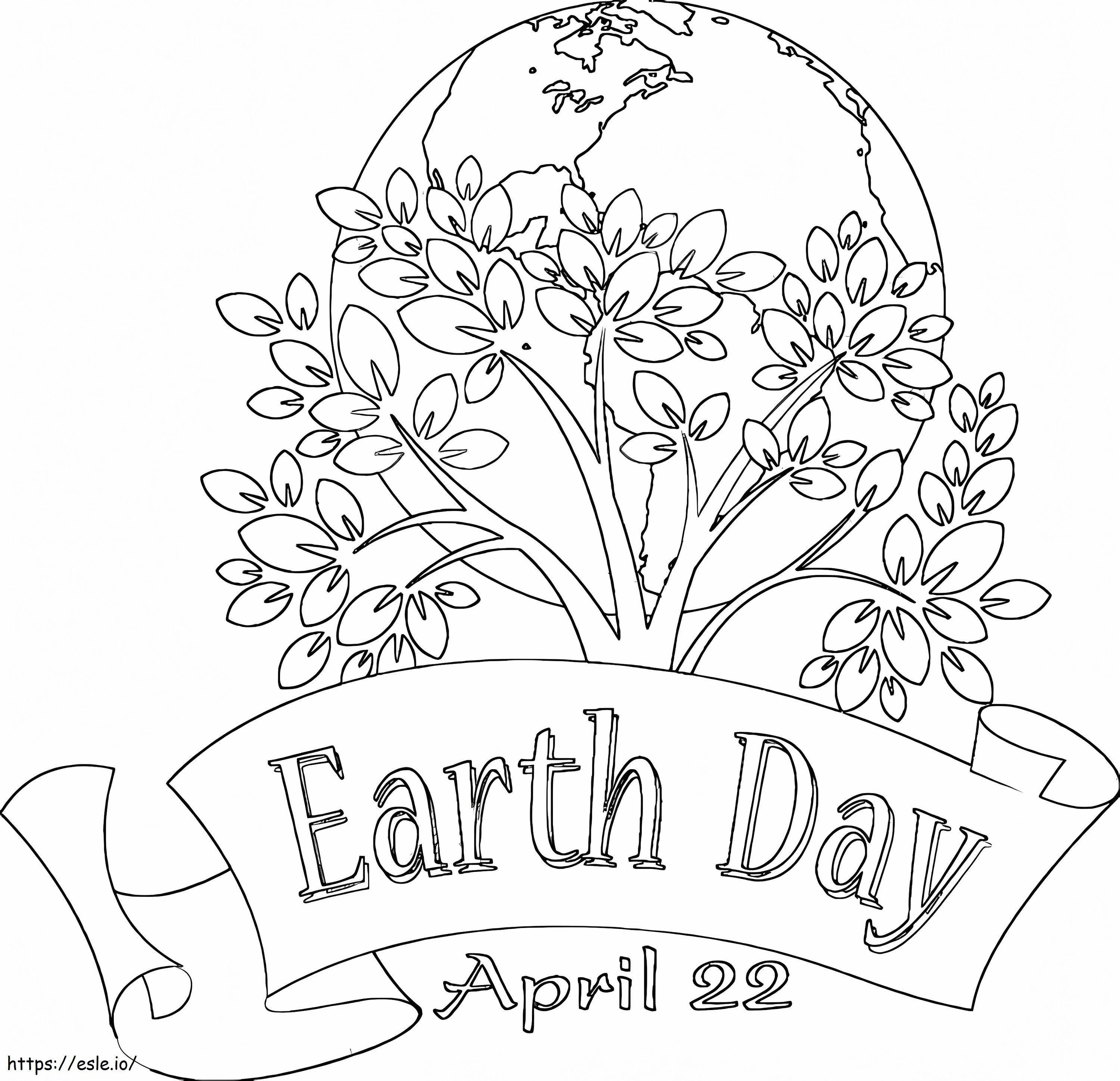 22 aprilie Ziua Pământului de colorat
