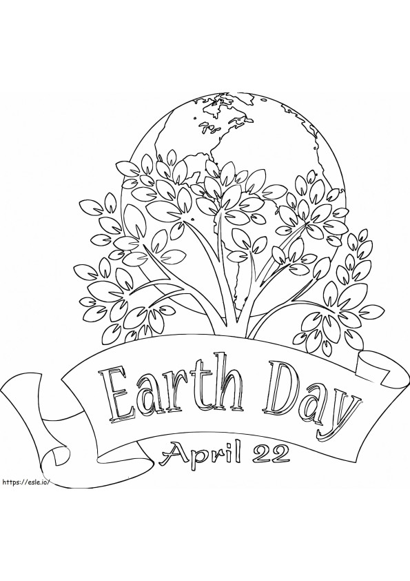 Coloriage 22 avril Jour de la Terre à imprimer dessin