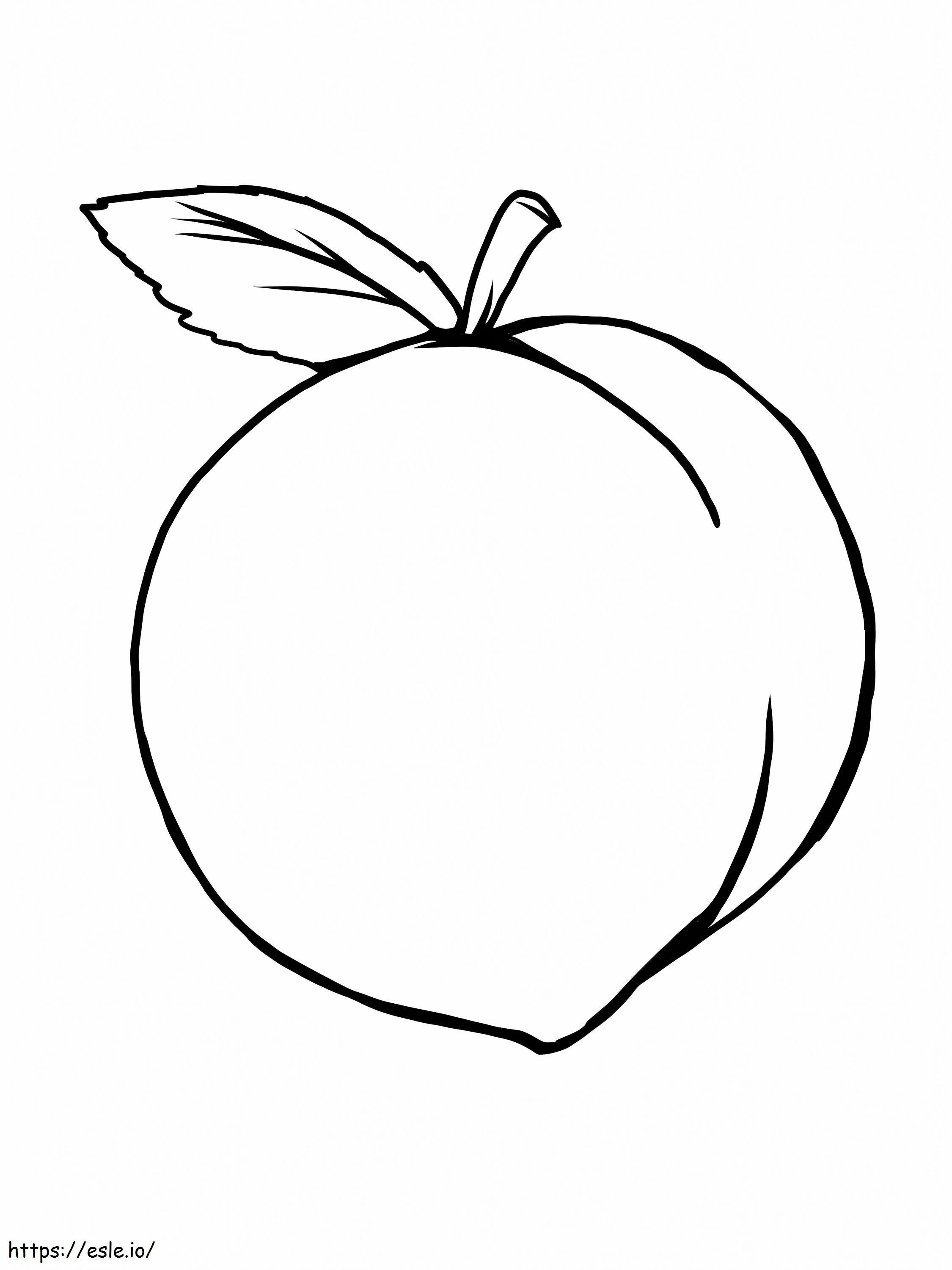 Einfacher Pfirsich ausmalbilder