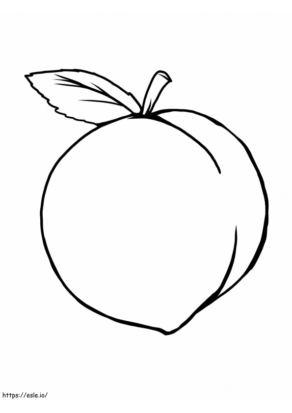 Yksinkertainen persikka värityskuva