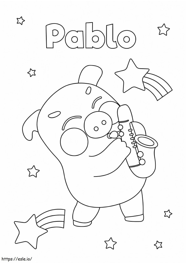 Coloriage Pablo petit bébé clochard à imprimer dessin