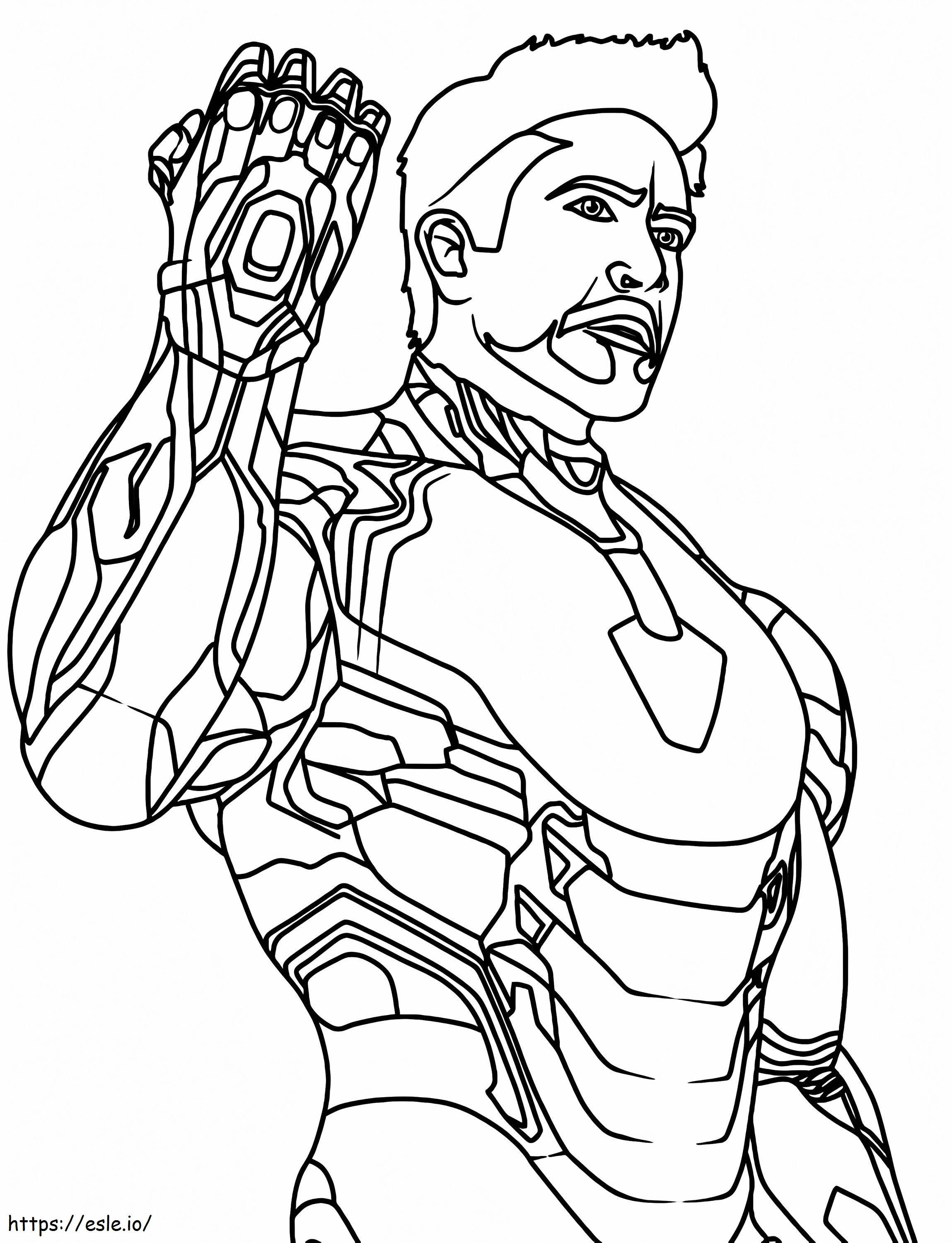 Iron Man And Infinity Stones coloring page