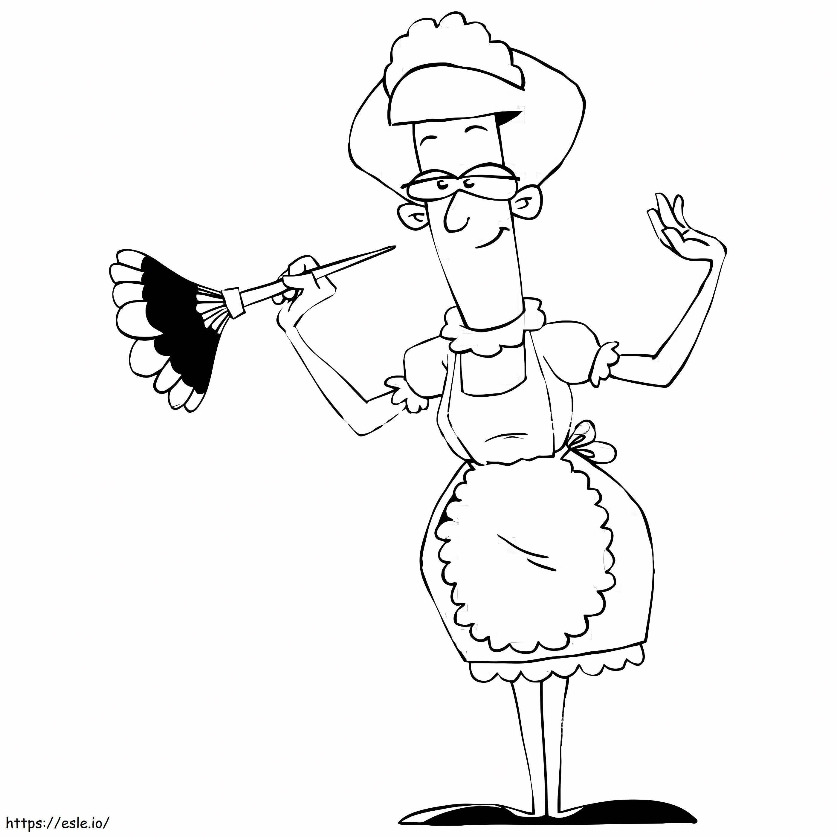Maid 5 coloring page