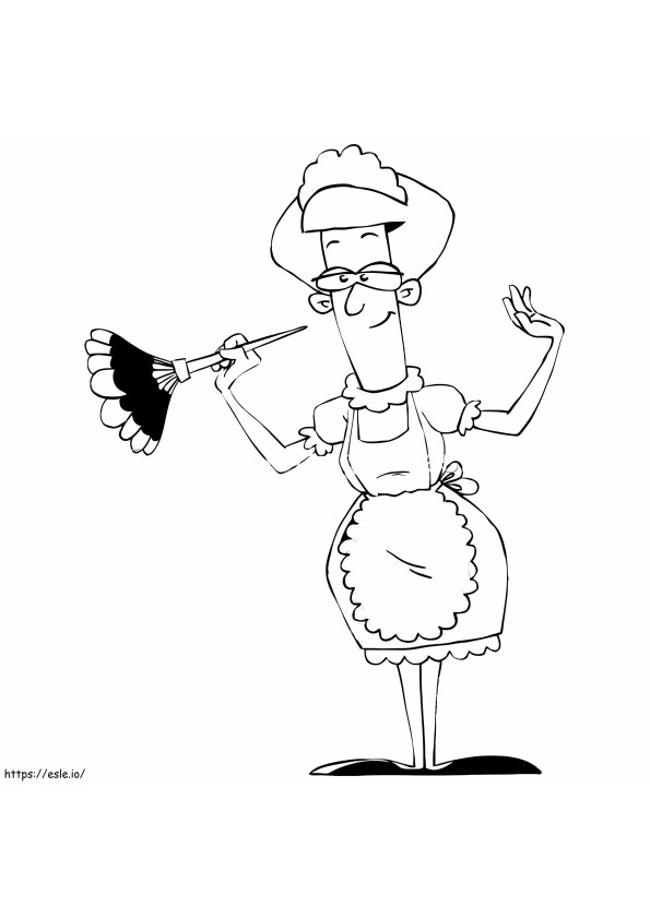 Maid 5 coloring page