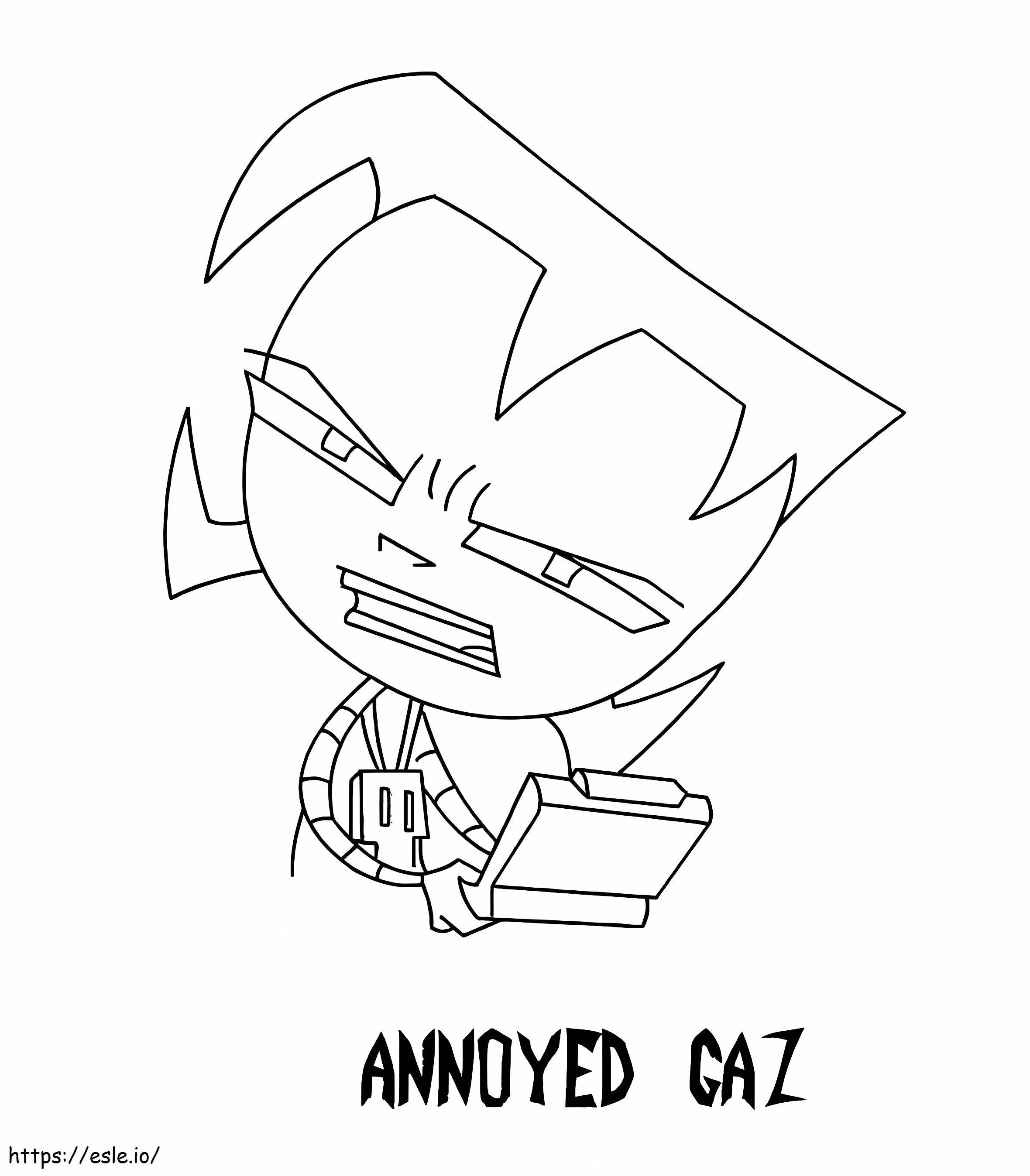 Annoyed Gaz From Invader Zim coloring page