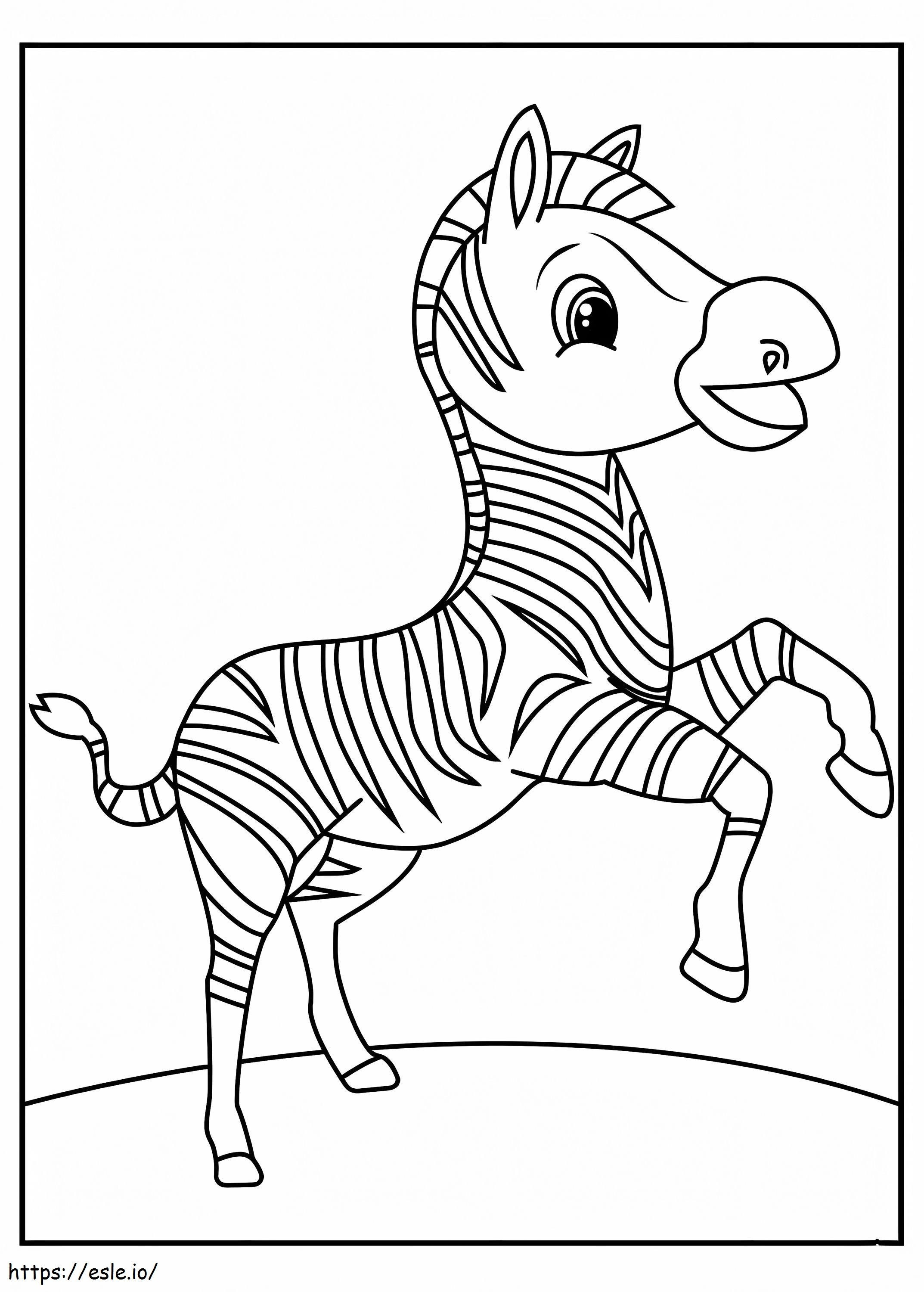 Salto de zebra para colorir