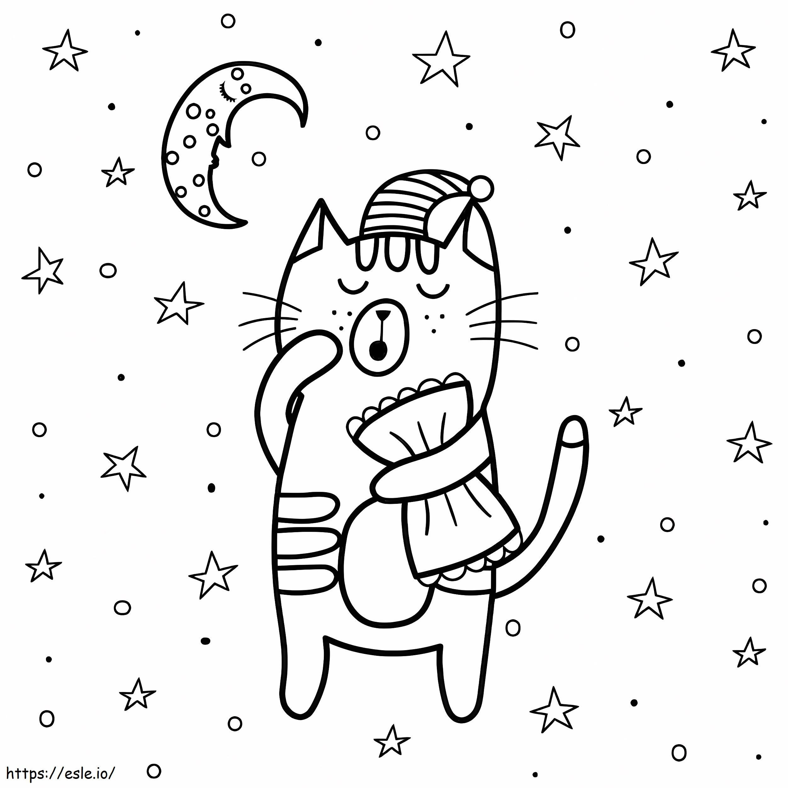 Cat In The Afternoon coloring page