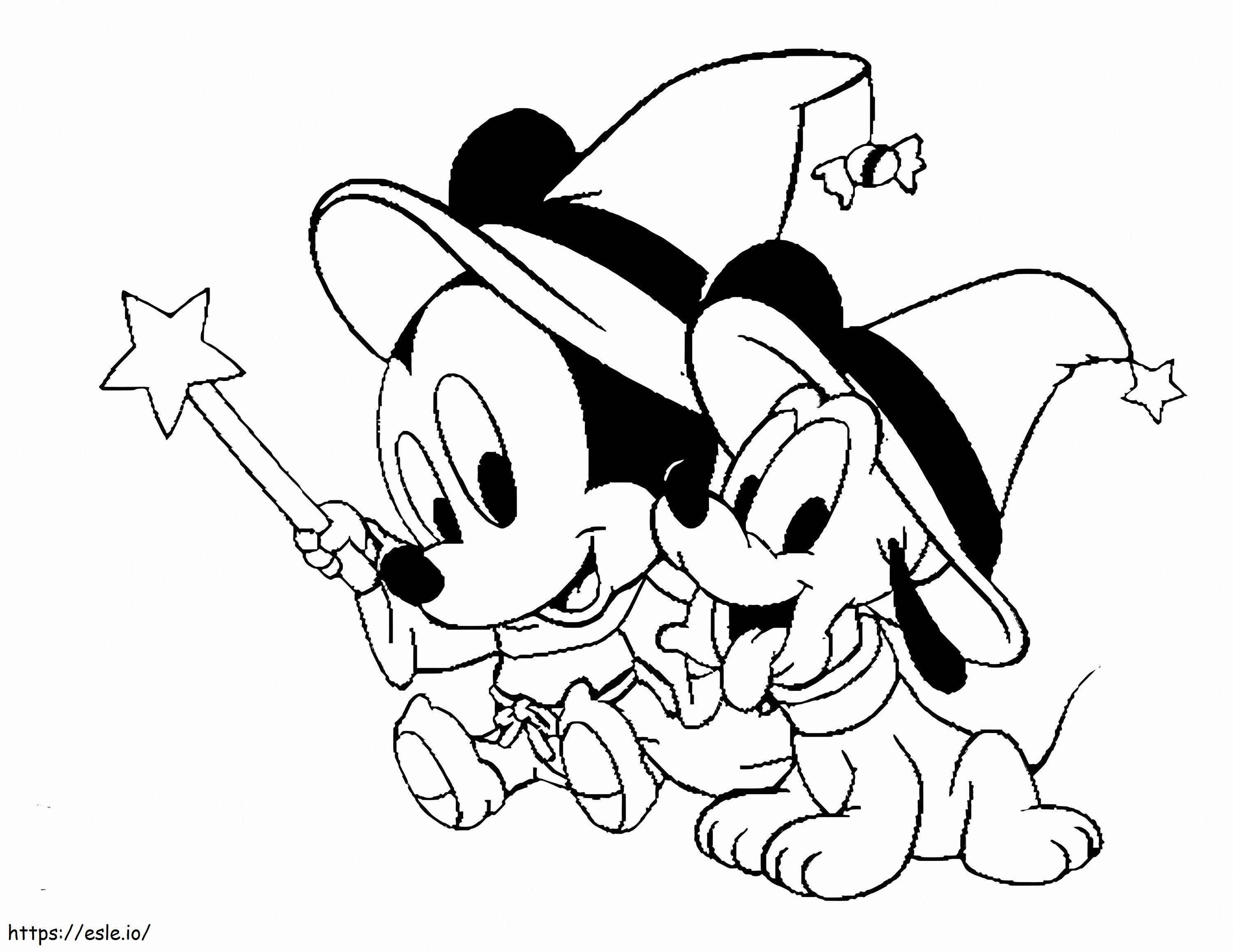Baby Mickey und Pluto ausmalbilder