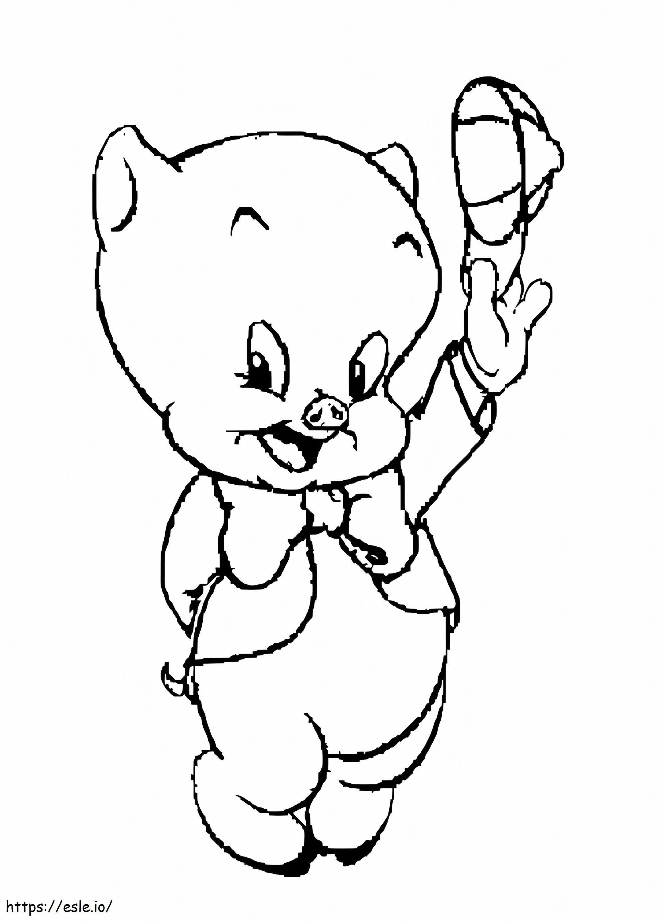 Cute Porky Pig coloring page