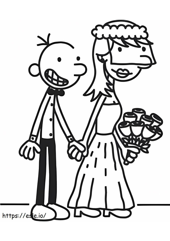 Wimpy Kid's Hochzeit ausmalbilder