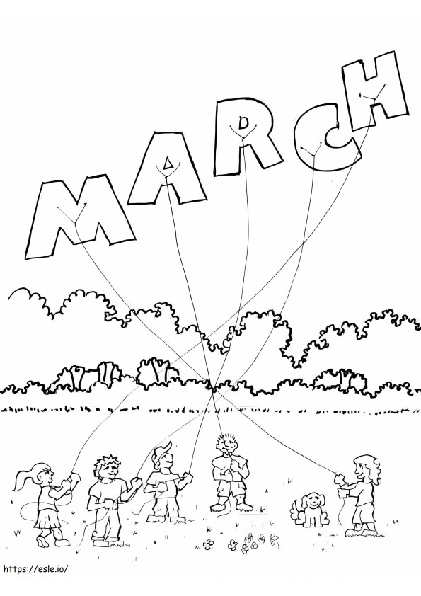 March Coloring Page 5 coloring page