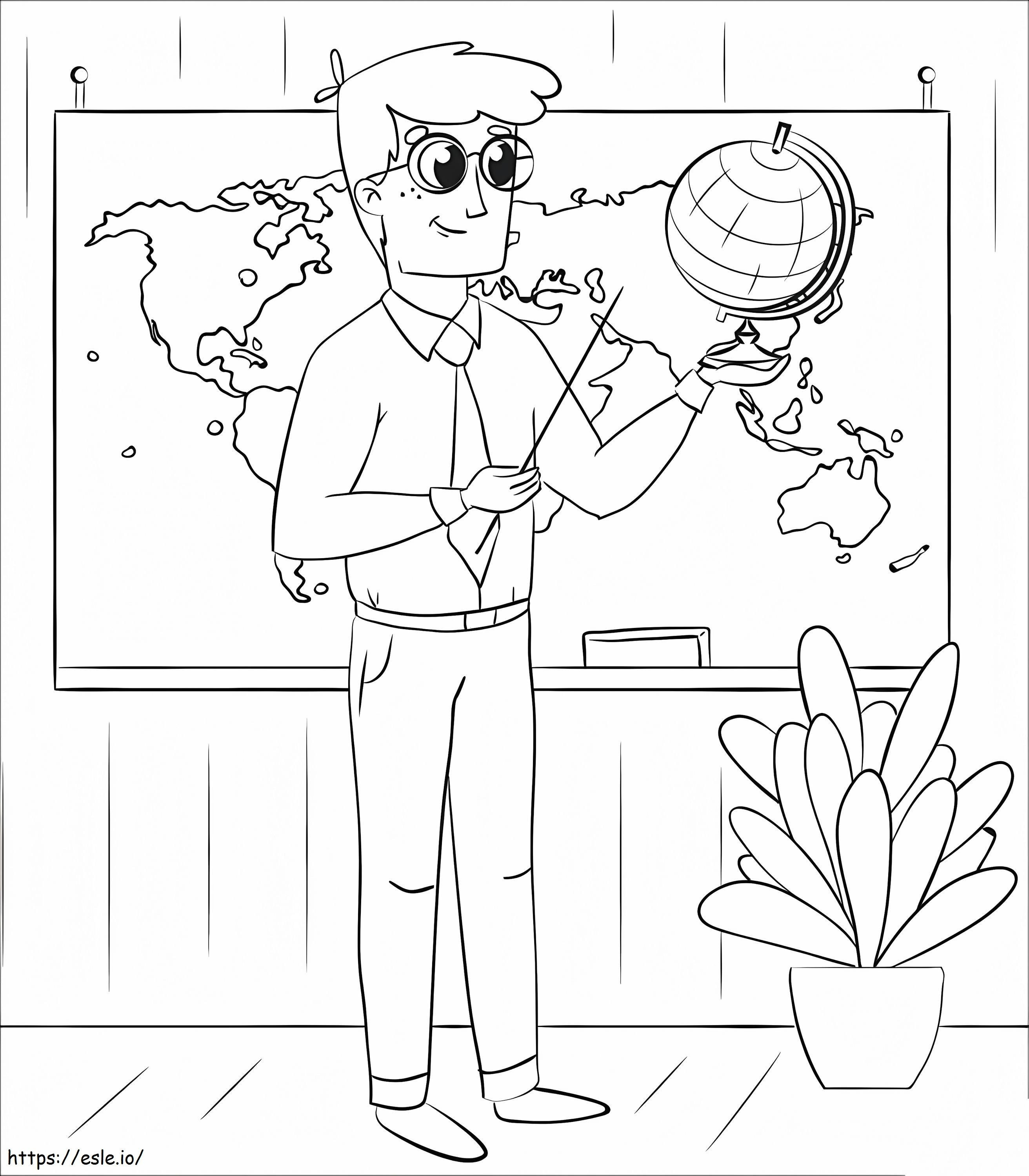 Geography Teacher coloring page