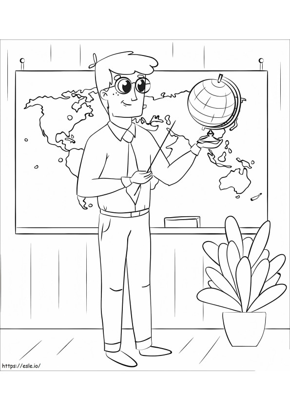 Geography Teacher coloring page