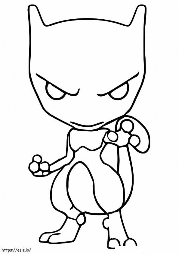 Coloriage Chibi Mewtwo à imprimer dessin