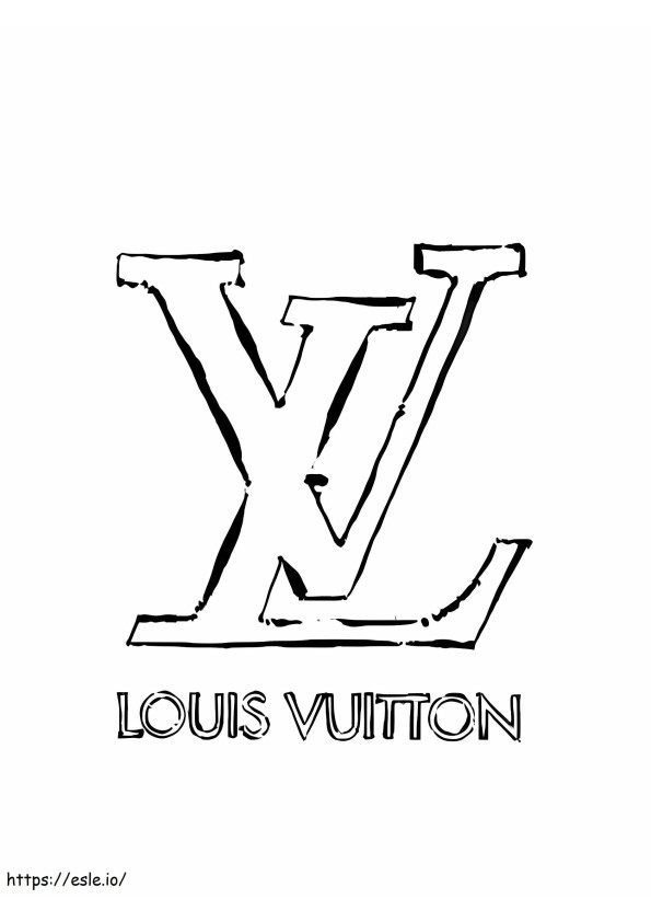 ルイ・ヴィトンのロゴ ぬりえ - 塗り絵