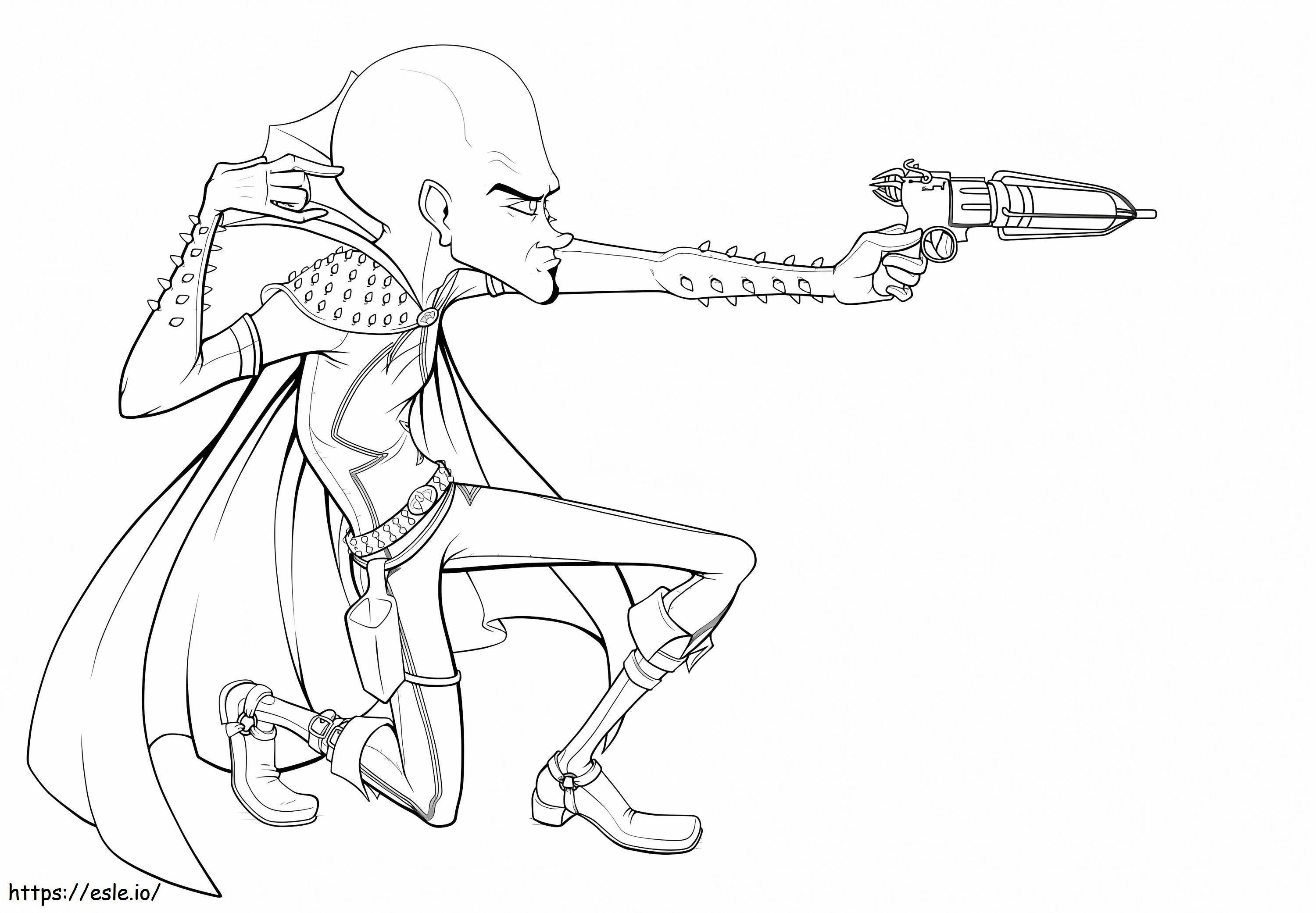 Megamind Shooting coloring page