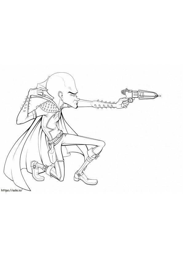 Megamind Shooting coloring page