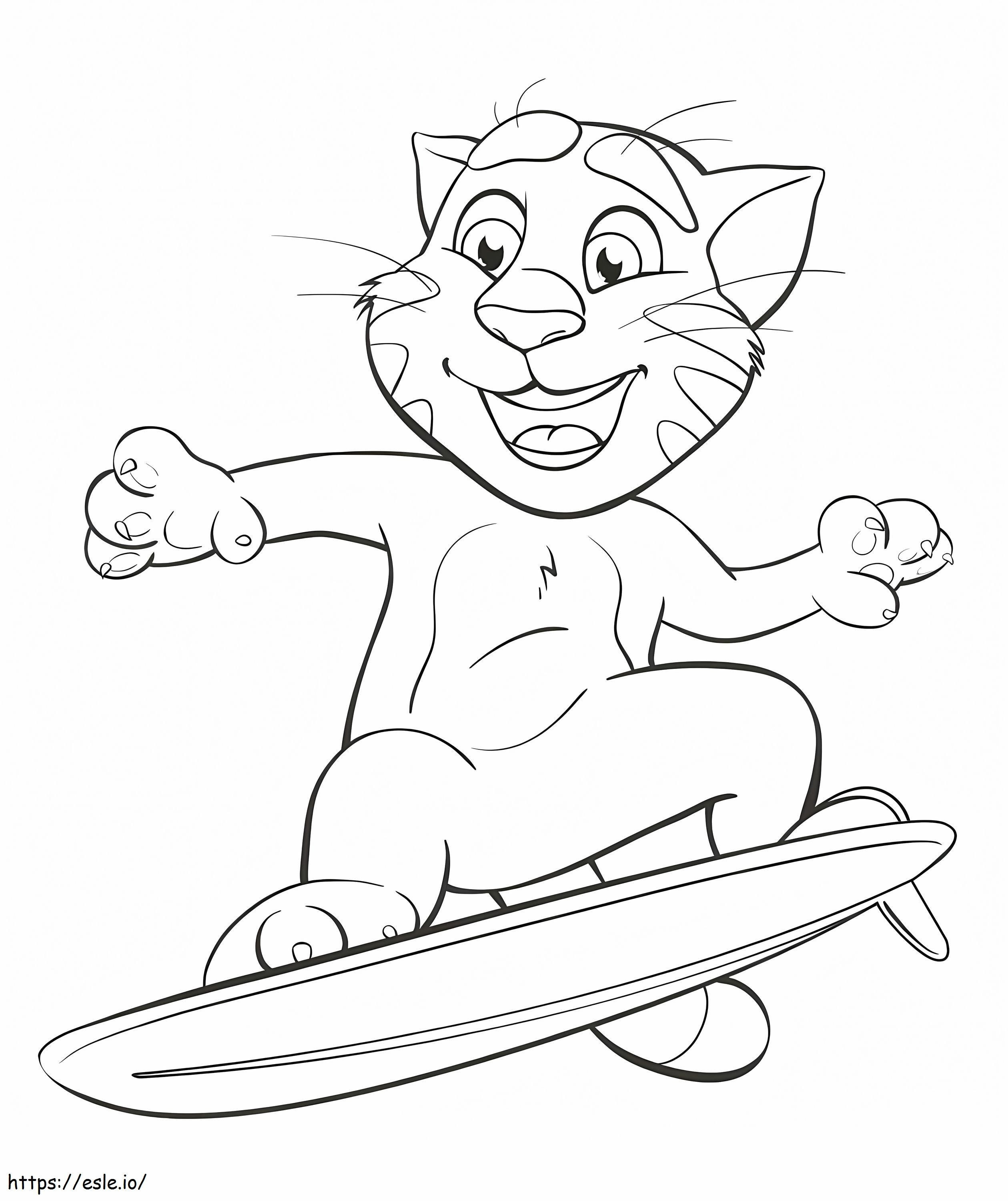 トーキング・トムのスケートボード ぬりえ - 塗り絵