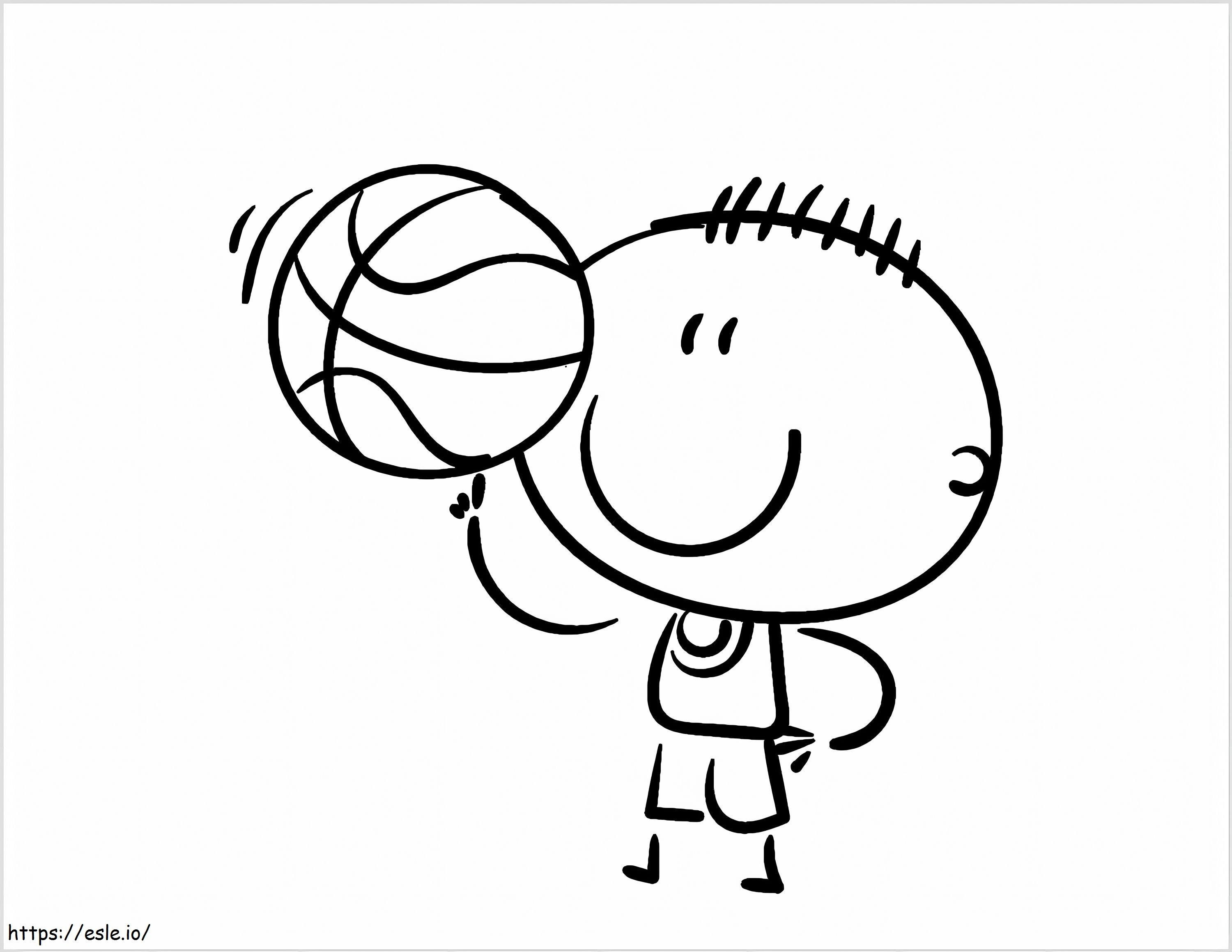 Rotating Basketball coloring page