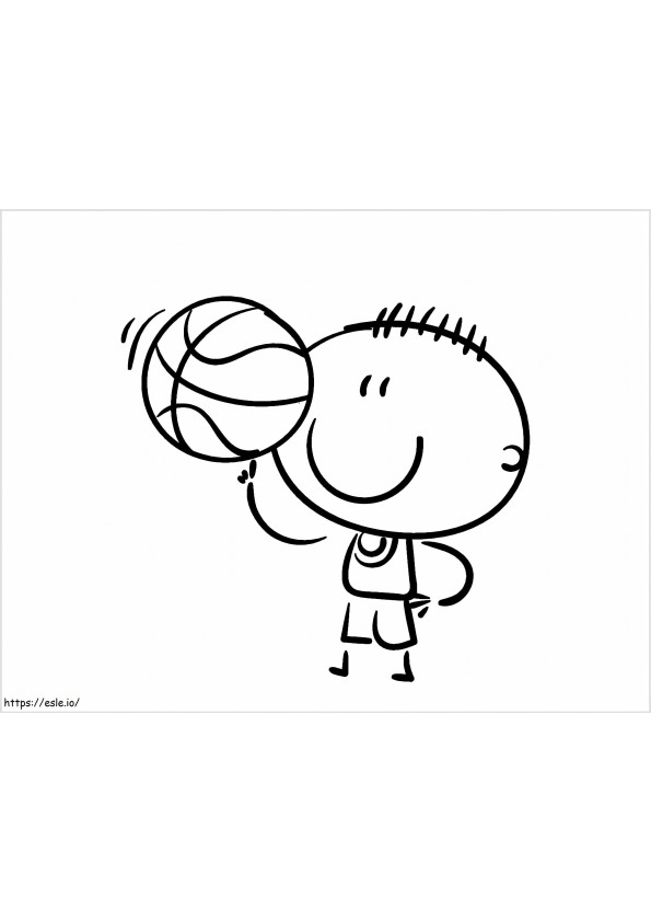 Bola Basket Berputar Gambar Mewarnai