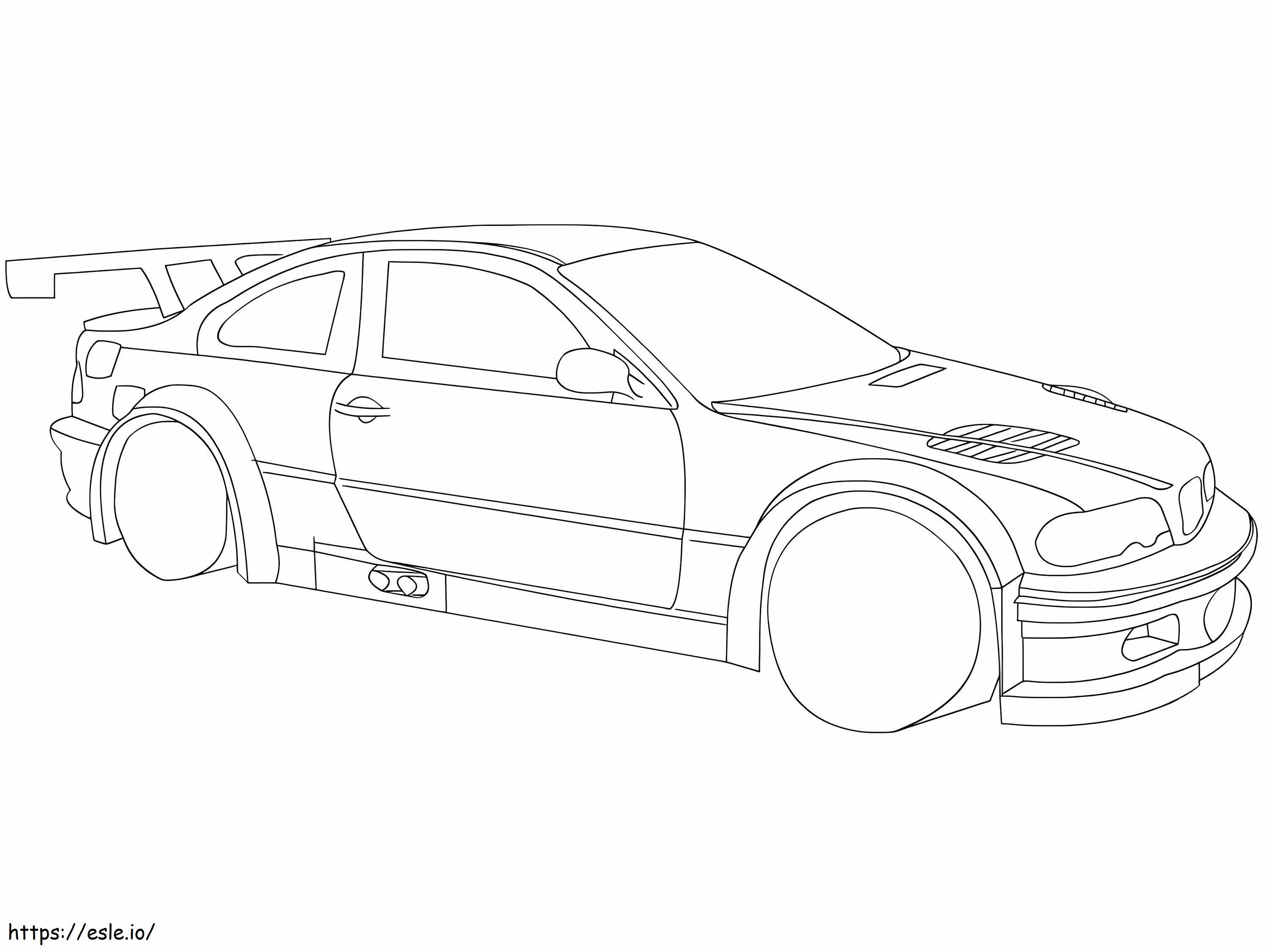 Coloriage Voiture de course BMW à imprimer dessin
