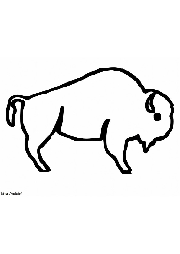 Profilo del bisonte da colorare