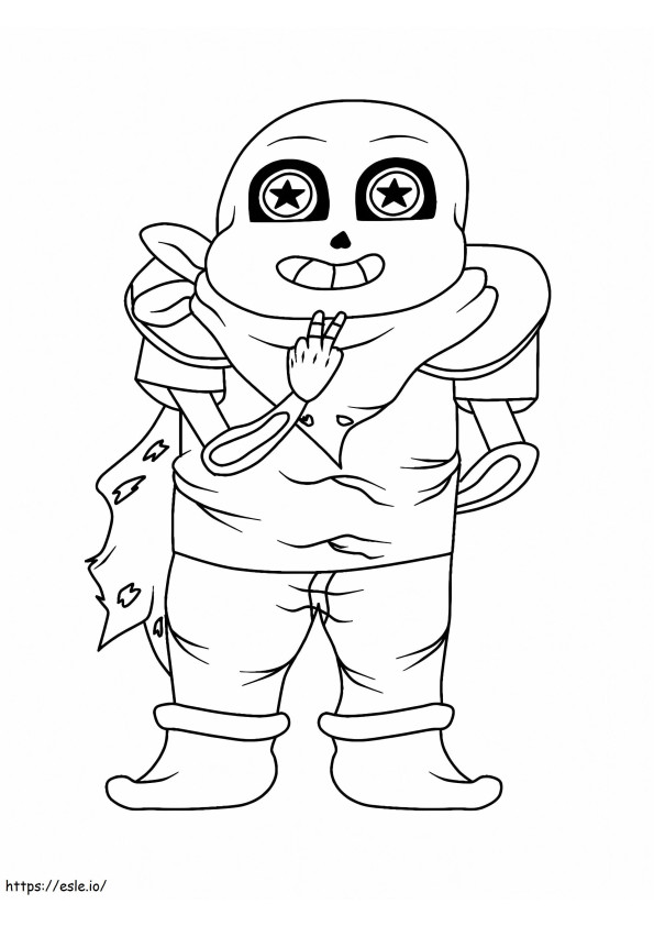 Funny Sans coloring page