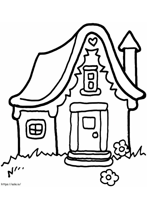 Little House coloring page