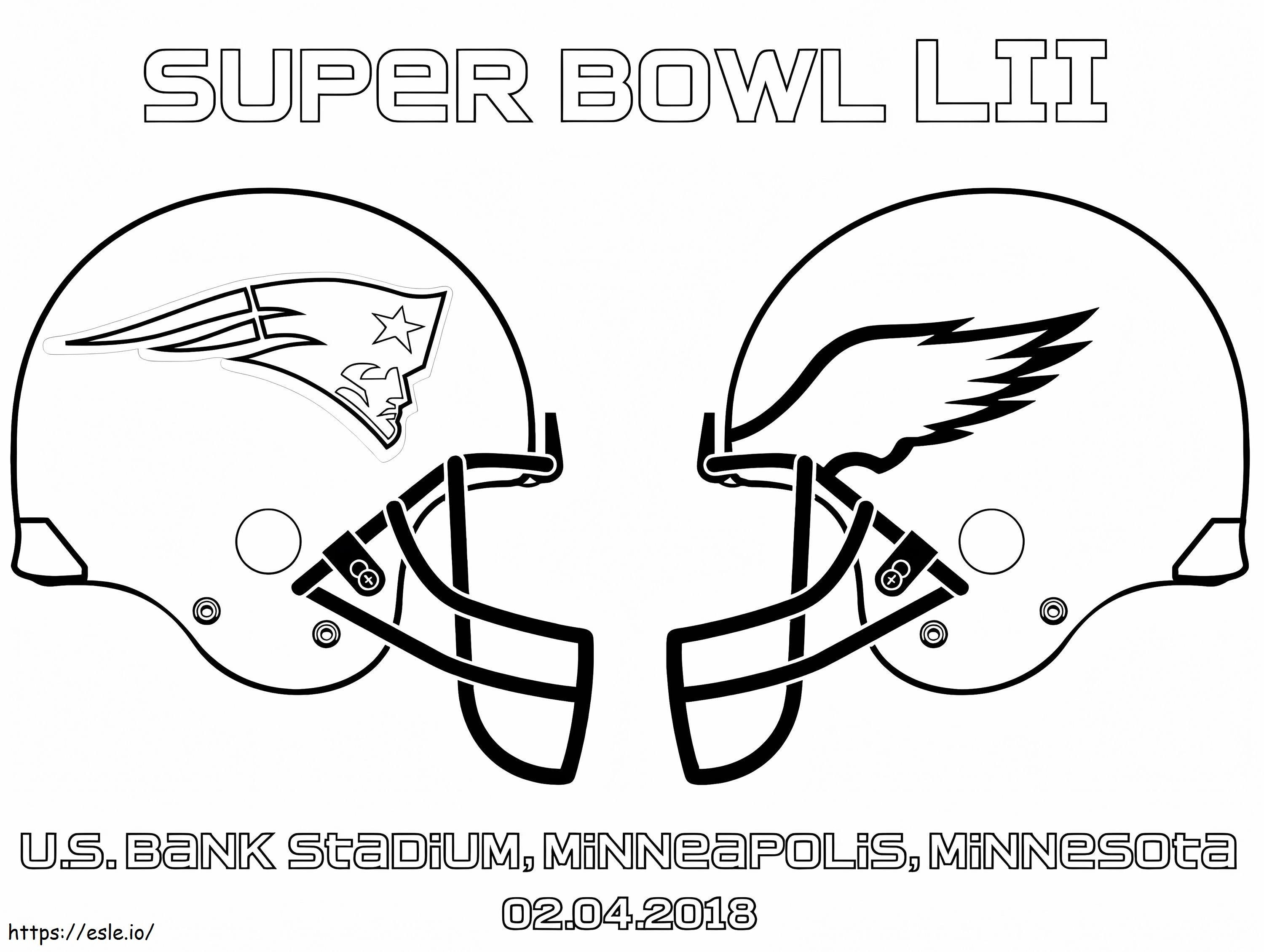 Super Bowl 2018 színező oldal kifestő