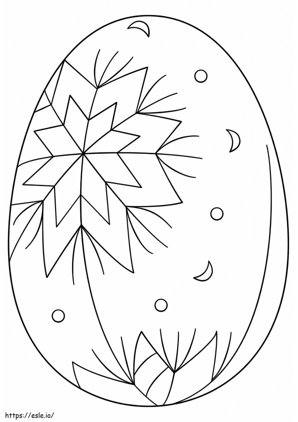 Bellissimo uovo di Pasqua 2 da colorare