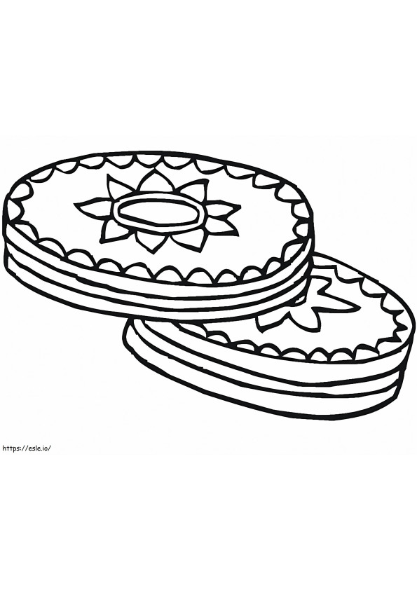 Cookies With Chocolate Top coloring page