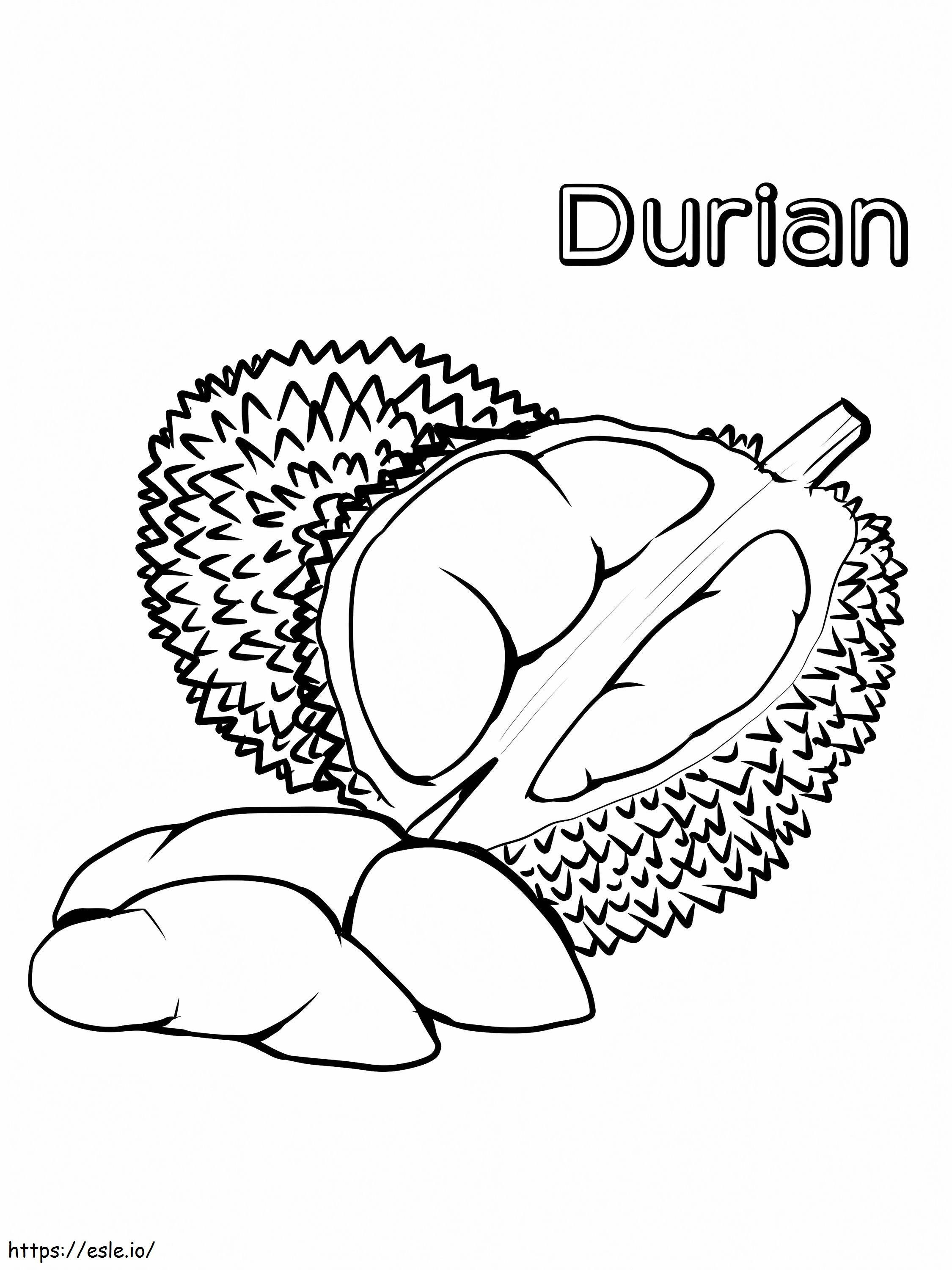 Durian Normaal kleurplaat kleurplaat