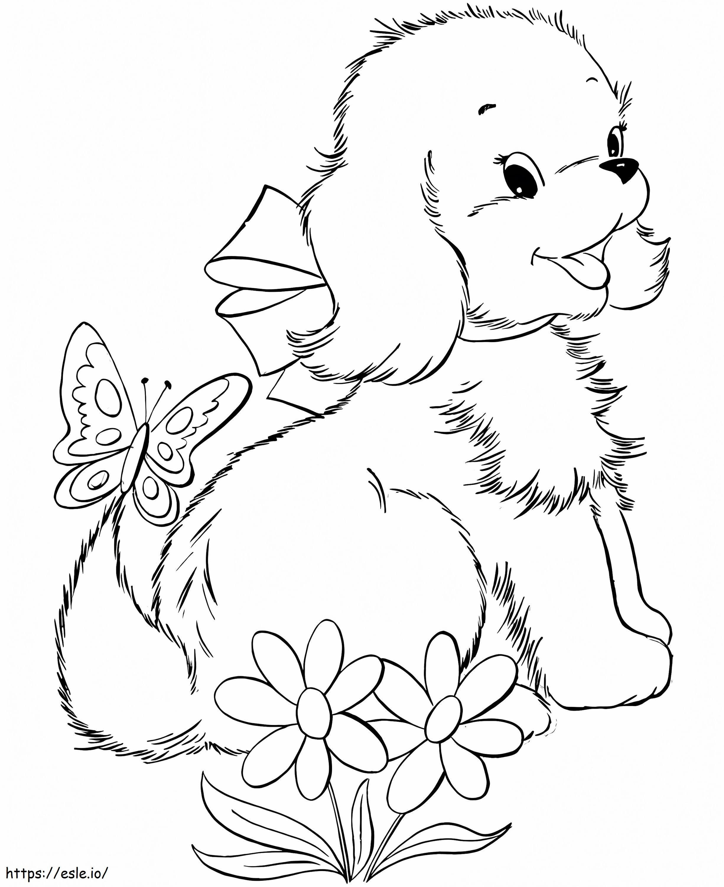 Lovely Puppy coloring page