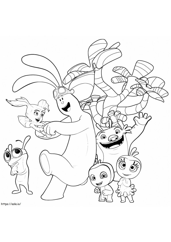 Characters From Kate And Mim Mim coloring page