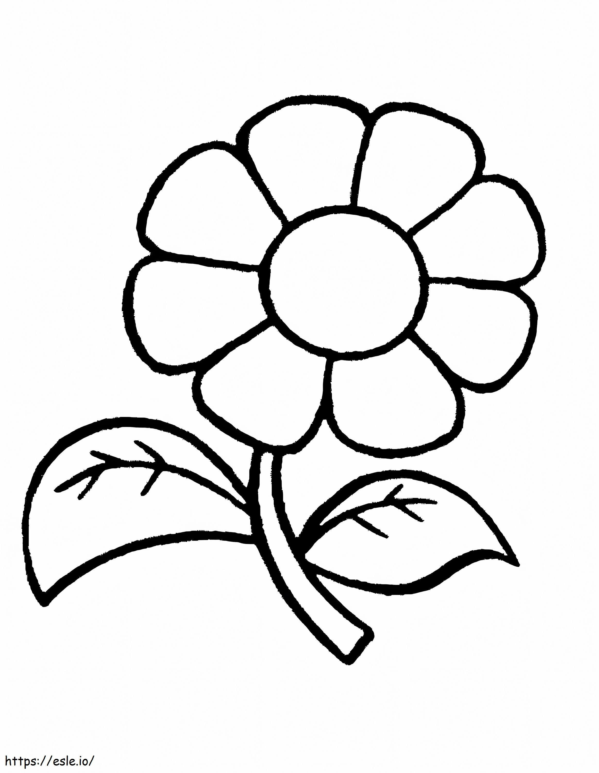 Bunga Sederhana Untuk TK Gambar Mewarnai