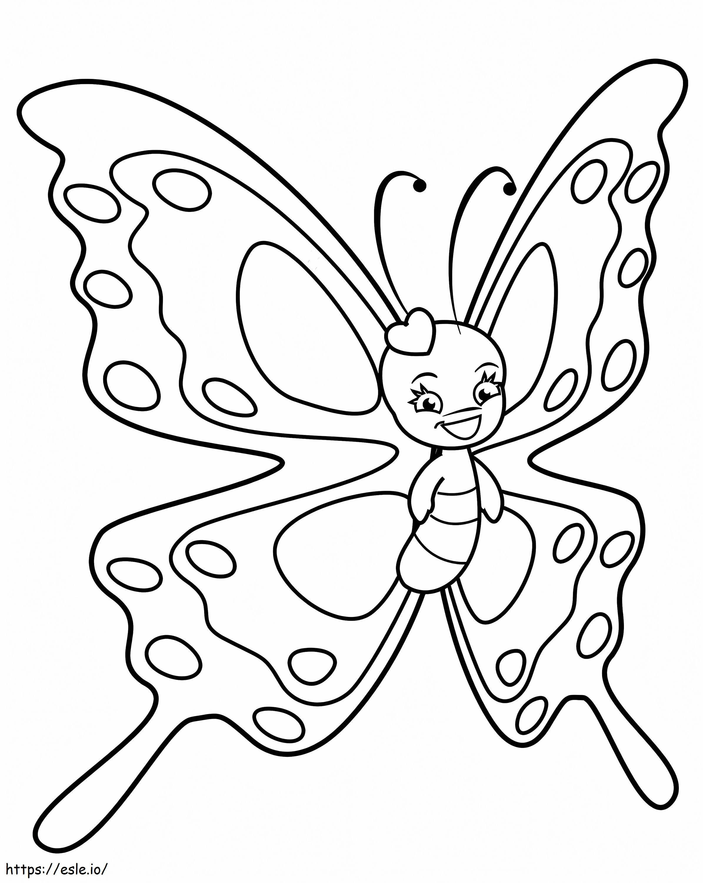 Coloriage Adorable papillon à imprimer dessin