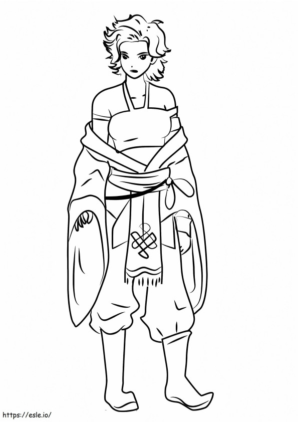 Arslan Altan From RWBY coloring page