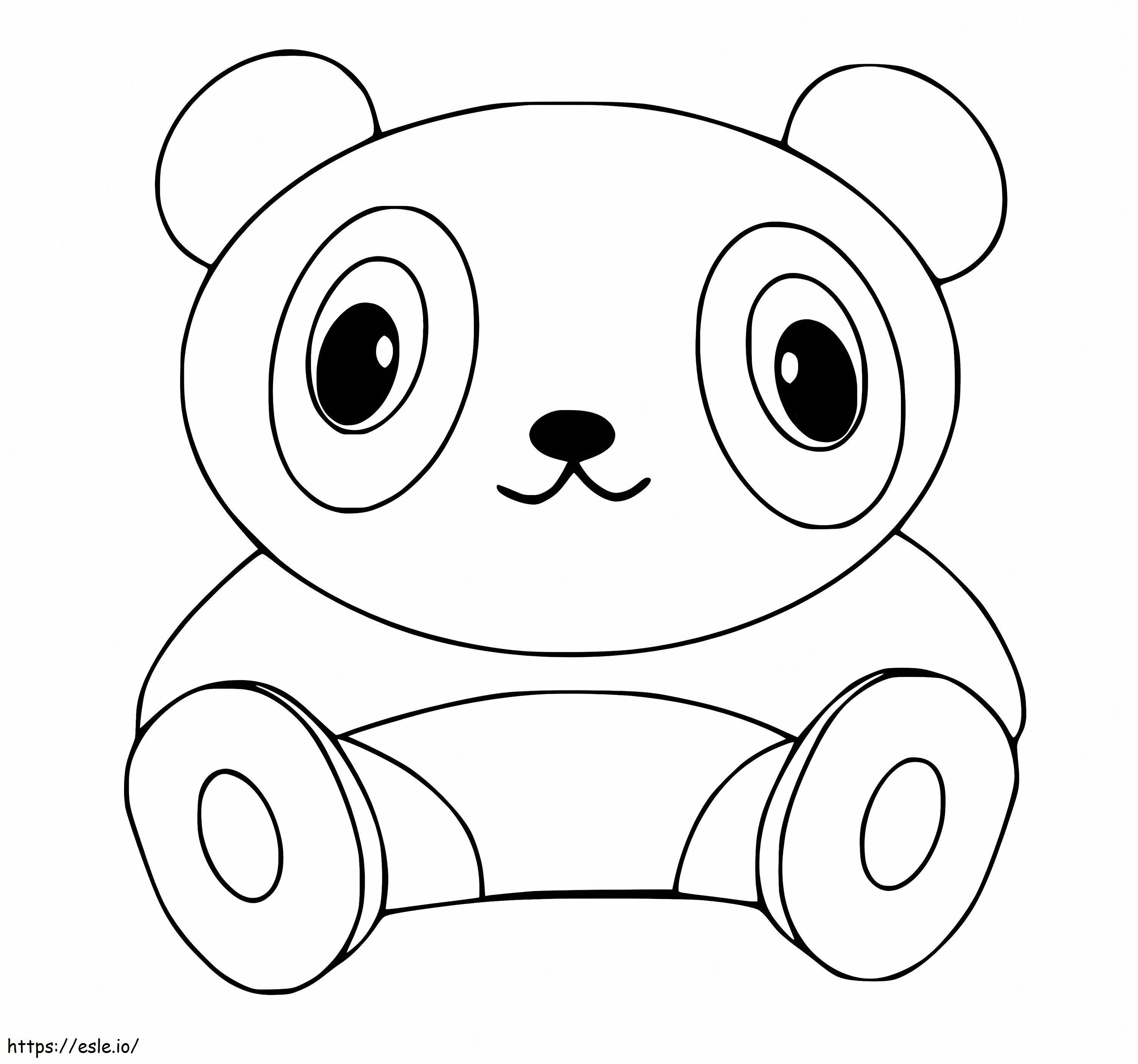 Coloriage Panda mignon pour les enfants à imprimer dessin